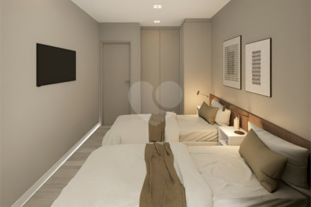 Apartamento mobiliado de 41m² à venda em Moema – 1 DORMITORIO MOBILIADO