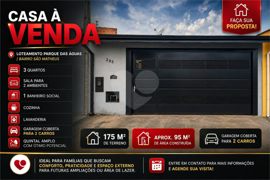 Casa à Venda – Loteamento Parque das Águas | Bairro São Matheus