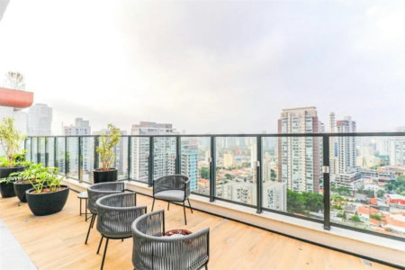 Studio à venda ou para alugar com 1 quarto, sendo 1 suíte, em Brooklin, São Paulo - SP