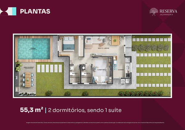 Planta Casa 55m²