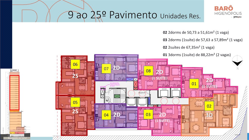 Studio 25 m² – Barô Higienópolis by You, inc | São Paulo
