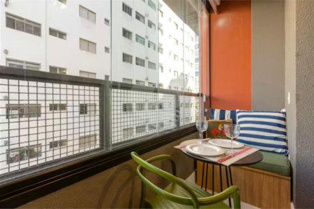 Studio de 25² mobiliado e decorado ao lado do Shopping Frei Caneca