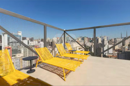 Studio de 25² mobiliado e decorado ao lado do Shopping Frei Caneca