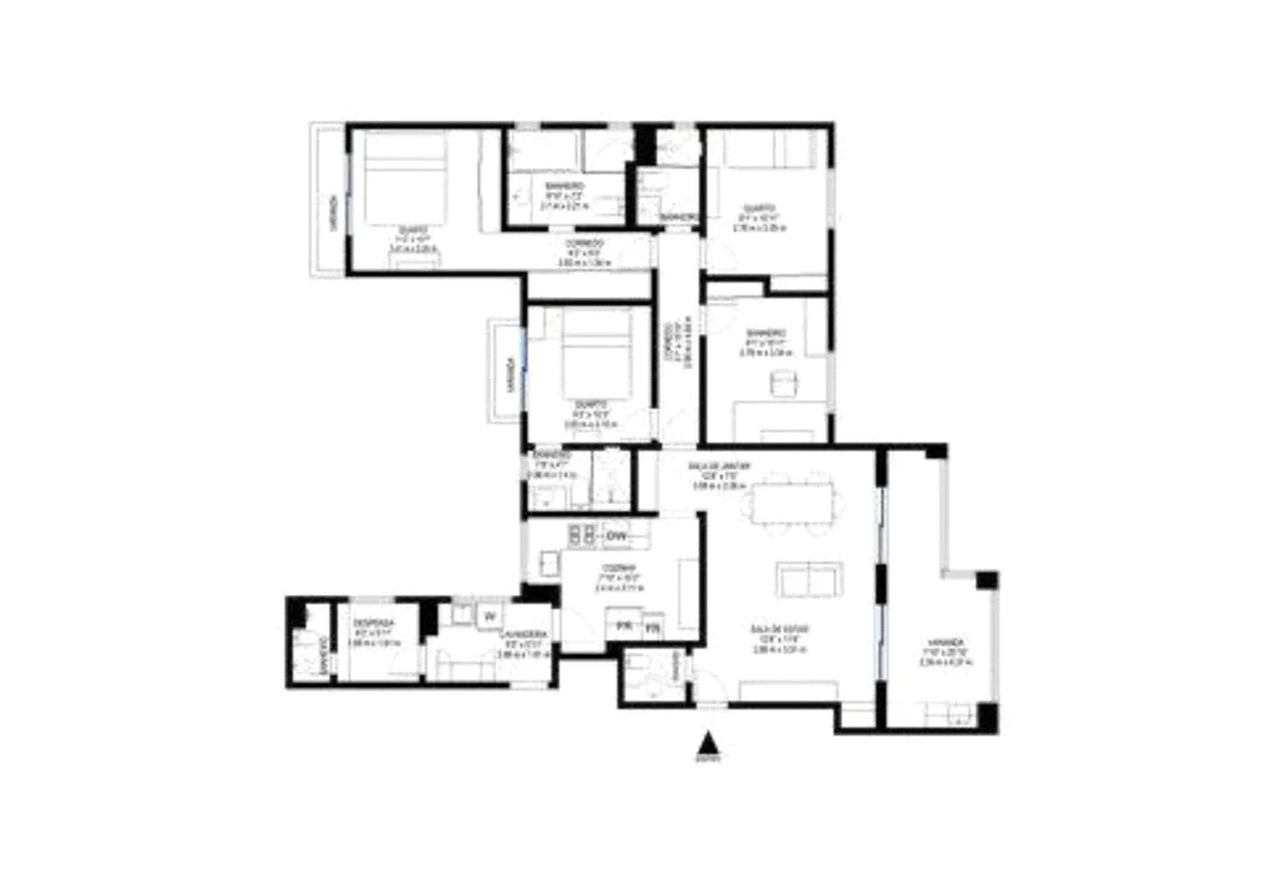 Apartamento à venda com 4 quartos, sendo 2 suítes, em Vila Andrade, São Paulo, SP