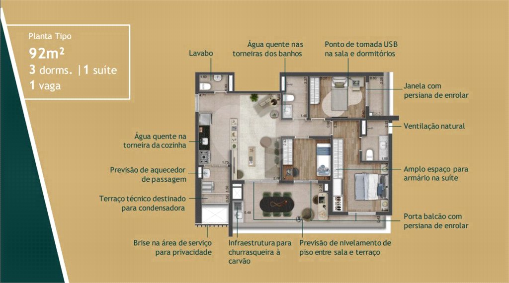 Apartamento à venda com 3 quartos, sendo 1 suíte, em Vila Santa Catarina, São Paulo, SP