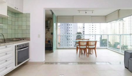 Apartamento para alugar com 1 quarto em Santo Amaro, São Paulo, SP