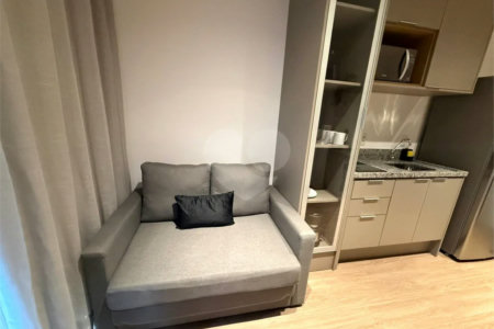 Studio HIS2 mobiliado 38m² na Liberdade, lazer completo, pronto para morar.