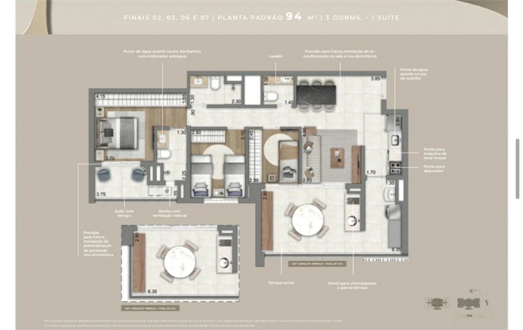 Apartamento à venda com 3 quartos, sendo 1 suíte, em Jardim das Acácias, São Paulo, SP