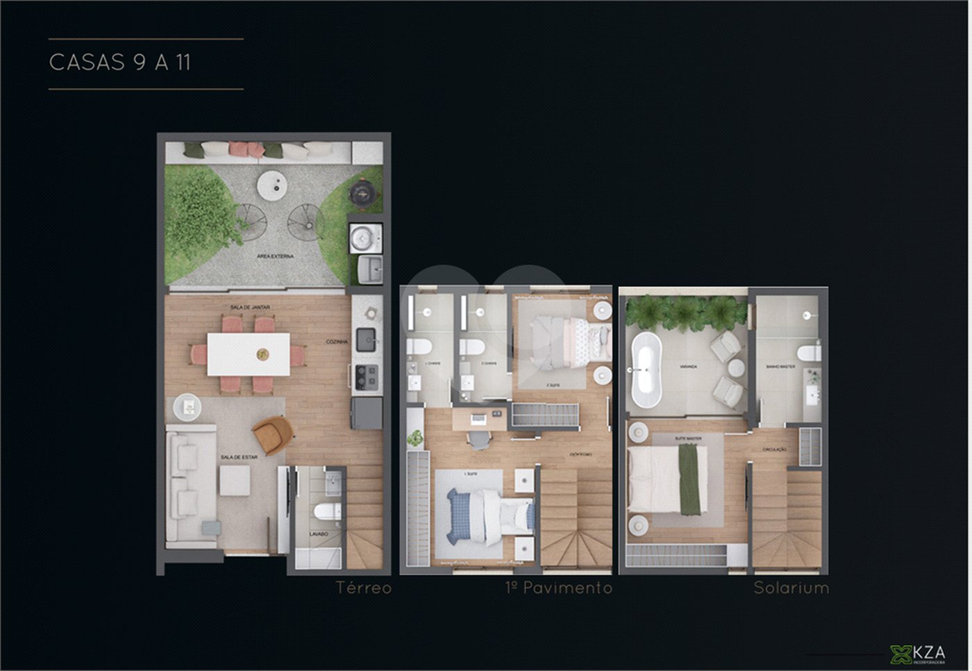 Casa à venda com 3 suítes no condomínio Kza Brooklin, São Paulo - SP