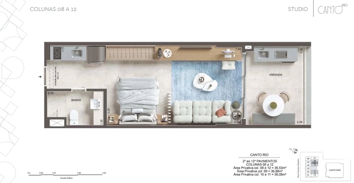 Apartamento à venda com 1 suíte em Copacabana, Rio de Janeiro, RJ