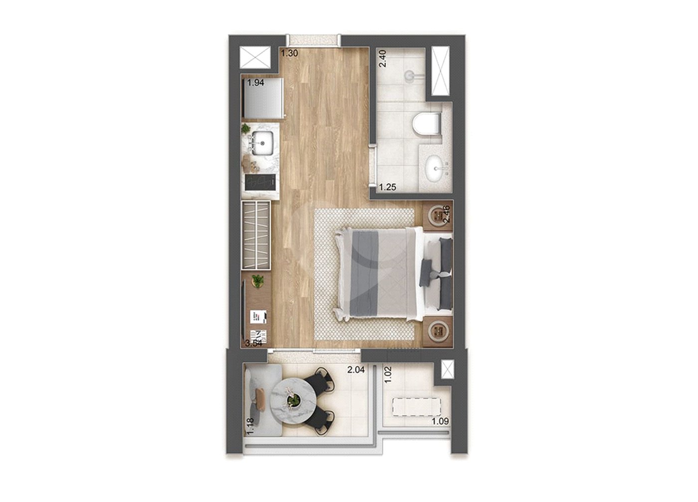 Apartamento à venda com 1 quarto em Vila Clementino, São Paulo, SP