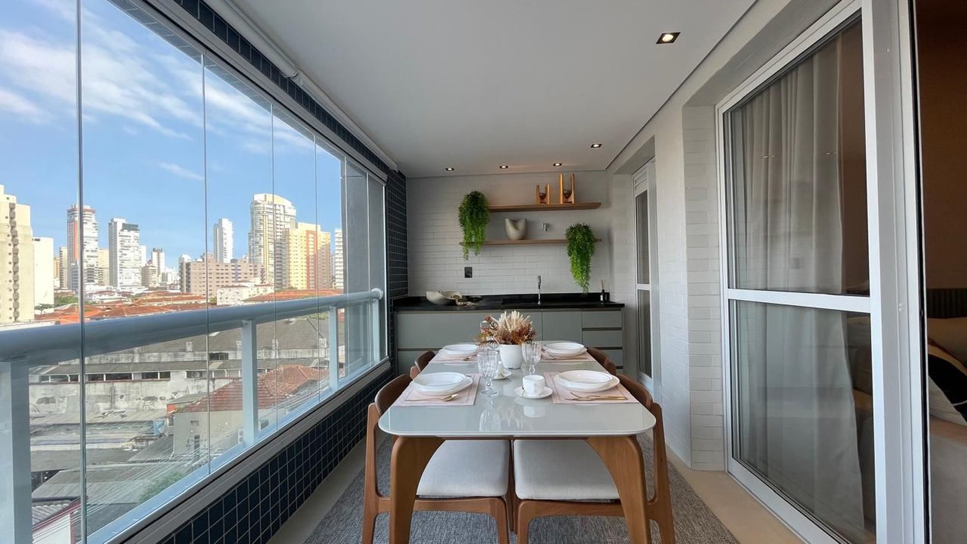 Apartamento com 1 dormitório à venda, 60 m² por R$ 990.000,00 - Boqueirão - Santos/SP