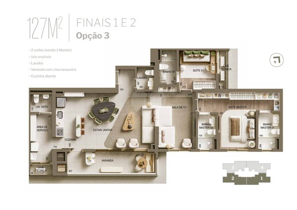 Apartamento 127m² 1