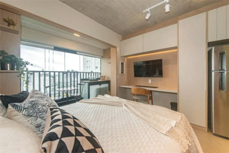 Studio à venda ou para alugar com 1 quarto em Brooklin Paulista, São Paulo, SP