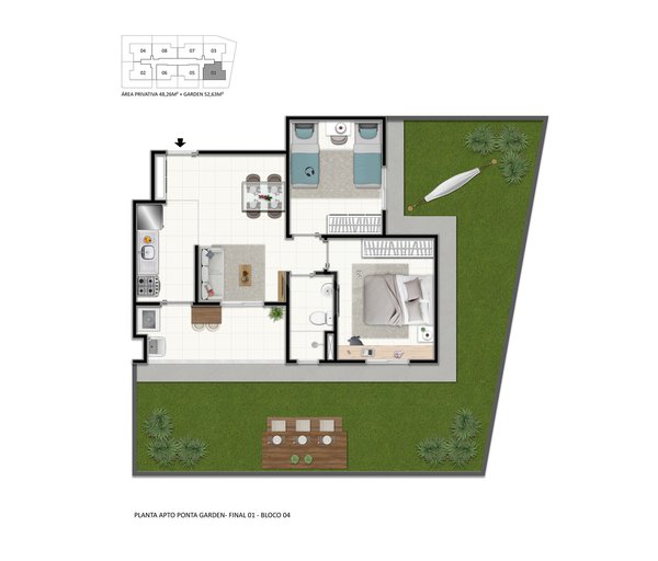 Apartamento 48m² 1