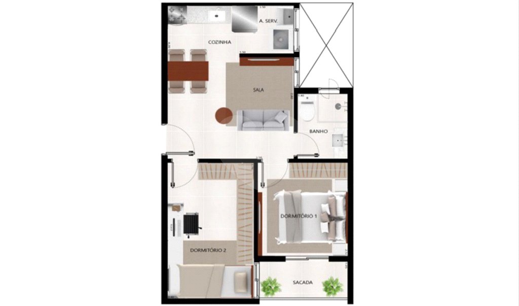 Apartamento à venda com 2 quartos em Vila Guilhermina, São Paulo, SP