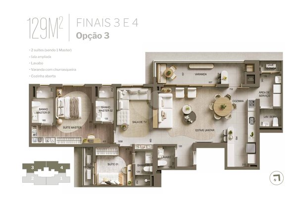 Apartamento 129m² 5