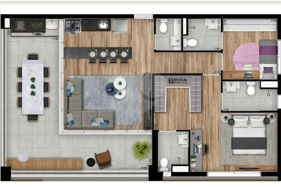 Apartamento à venda com 1 quarto em Perdizes, São Paulo, SP