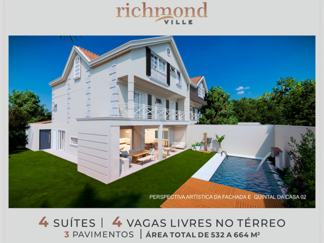 Casa à venda com 4 suítes no condomínio Richmond Ville, São Paulo - SP