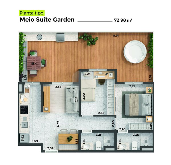 Apartamento 72m² 6