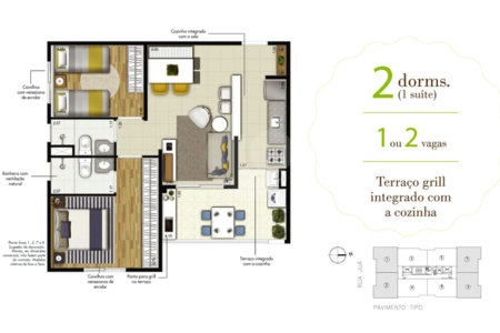 Apartamento à Venda | Praça da Árvore | 59 m² | 2 Dormitórios | 1 Suíte | 2 Vagas