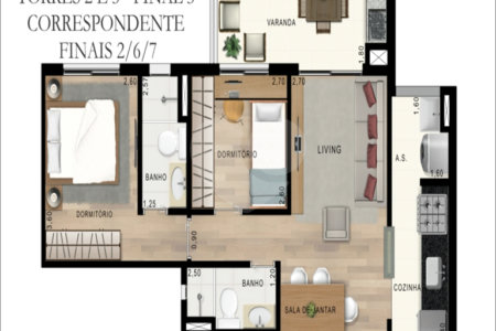 Apartamento à venda com 2 quartos, sendo 1 suíte,  em Campo Grande, São Paulo, SP