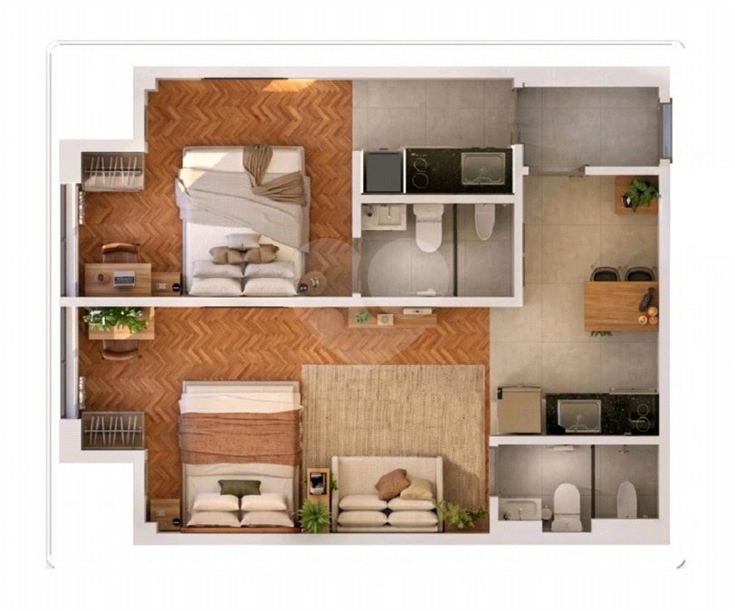 Apartamento à venda com 2 quartos no Centro, Rio de Janeiro, RJ