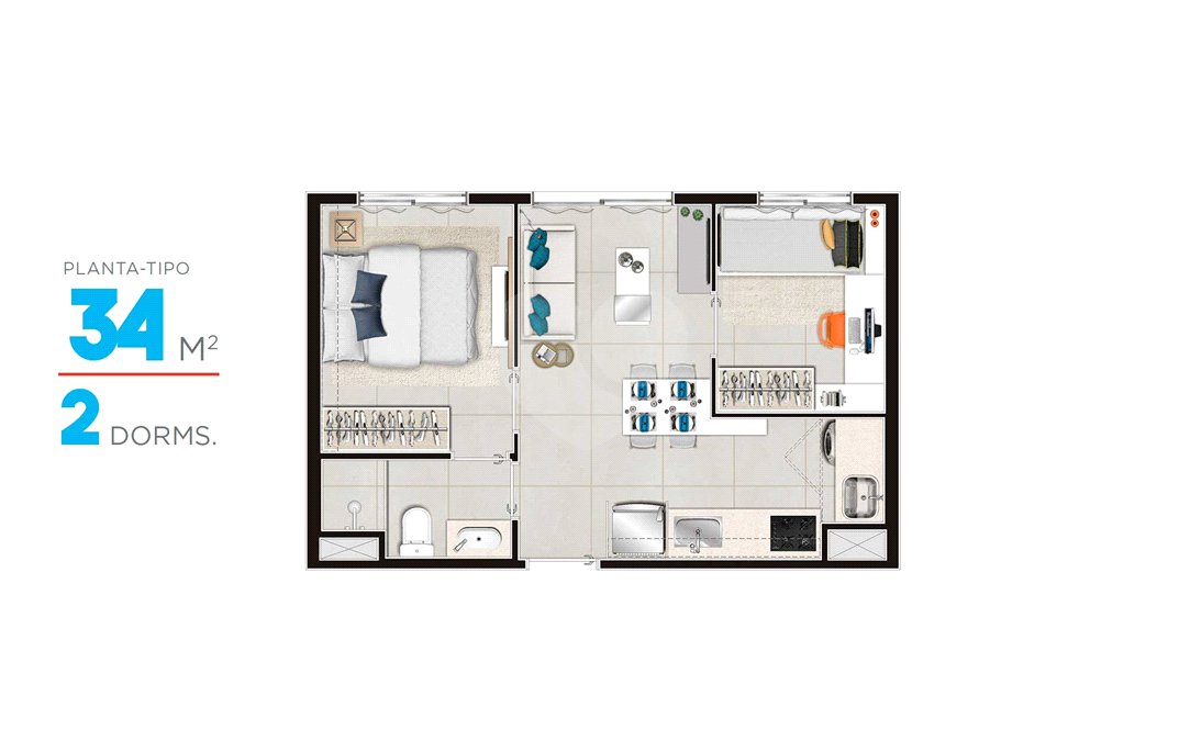 Apartamento à venda com 2 quartos, sendo 1 suíte,  em Parada Inglesa, São Paulo, SP