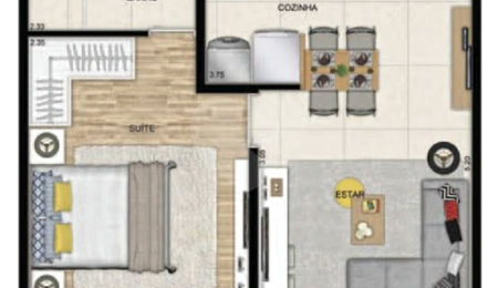 Apartamento para alugar com 1 suíte em Mooca, São Paulo, SP