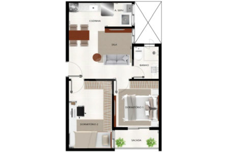 Apartamento à venda com 2 quartos em Vila Guilhermina, São Paulo, SP