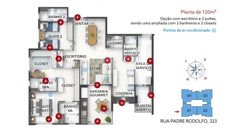 Apartamento à venda com 3 suítes em Vila Ema, São José dos Campos, SP