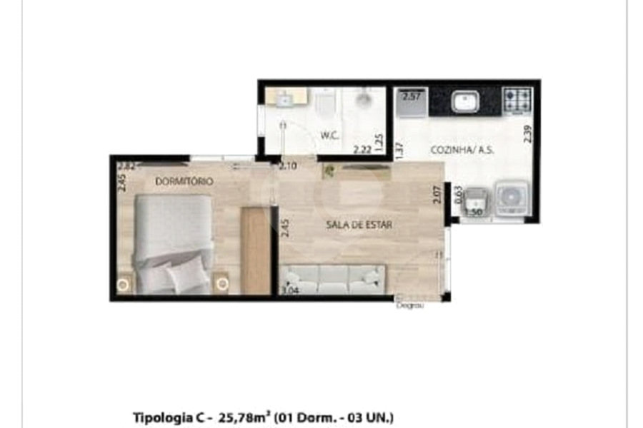 Apartamento à venda com 1 quarto em Tucuruvi, São Paulo, SP