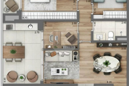 Apartamento à venda com 2 quartos, sendo 1 suíte, em Perdizes, São Paulo, SP