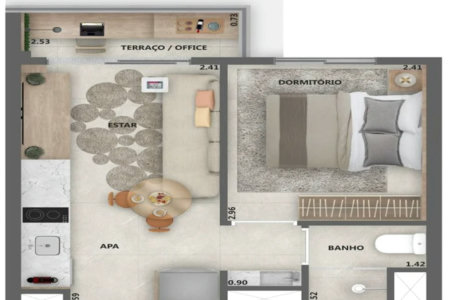 Apartamento à venda com 1 quarto em Pinheiros, São Paulo, SP