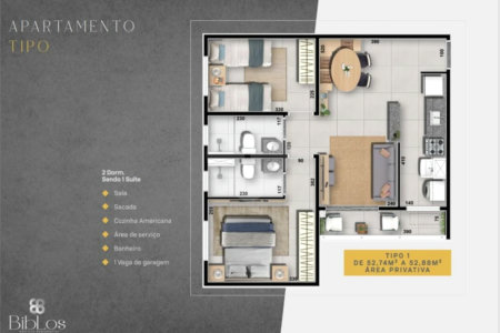 Apartamento à venda com 2 quartos, sendo 1 suíte, em Jardim Florianópolis, Cuiabá, MT