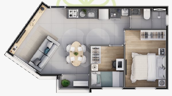 Apartamento 41m² 8