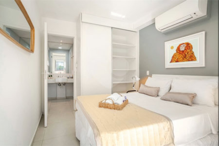 Pratico e moderno apartamento mobiliado de 45 m2 na Bela Vista