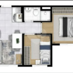 Apartamento com 32m², 2 dormitórios, à venda no Jaraguá.