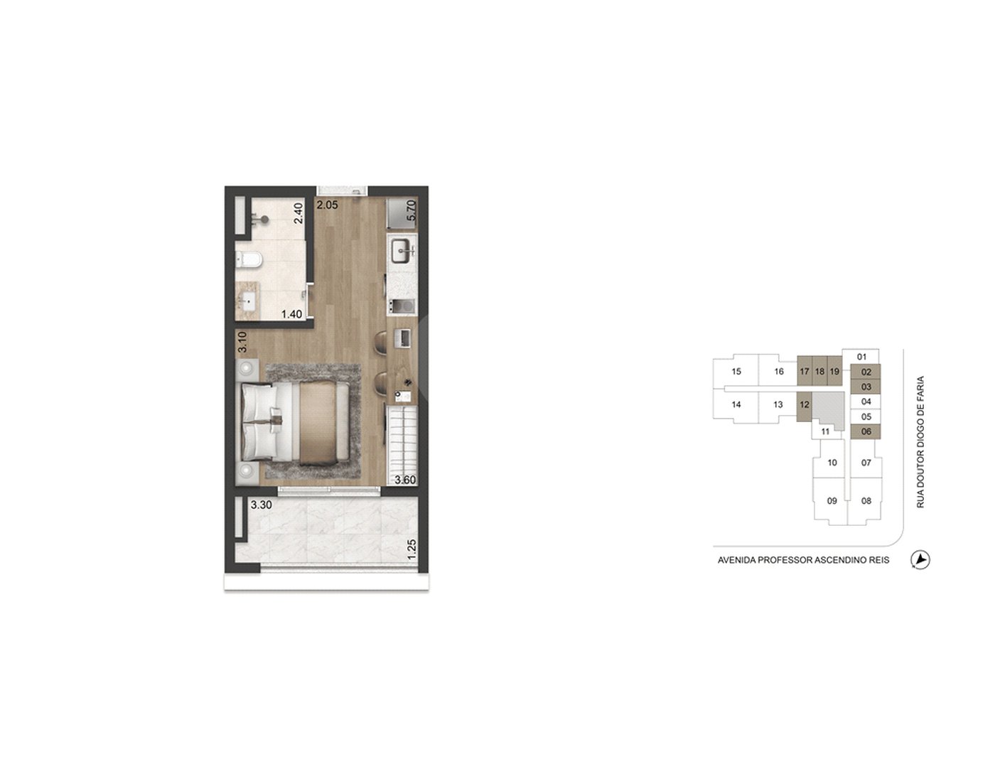 VENDA URGENTE – STUDIO 28,5m² | CASA IBIRAPUERA – CYRELA