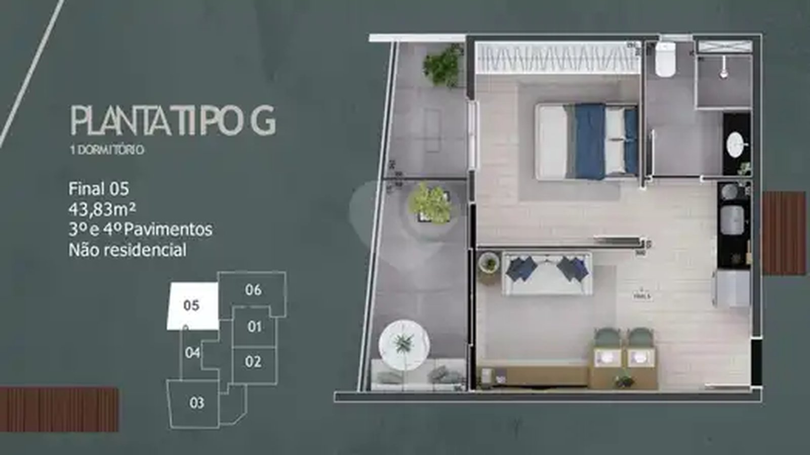 Apartamento 43m²