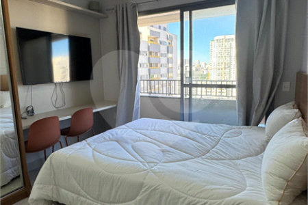 Apartamento com 25m² na região da Vila Olímpia em São Paulo - SP.