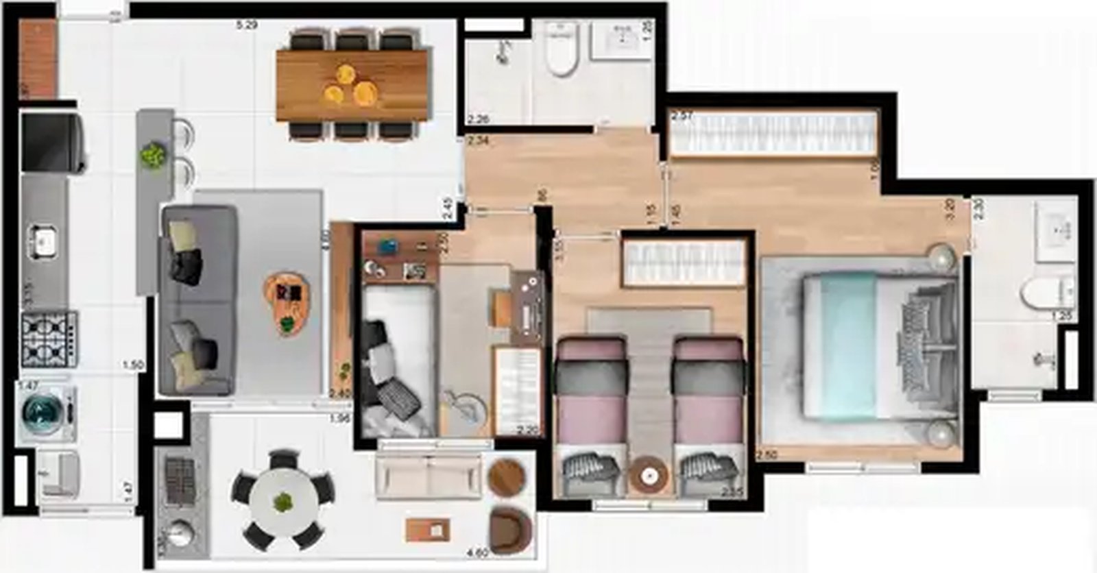 Apartamento 72m²