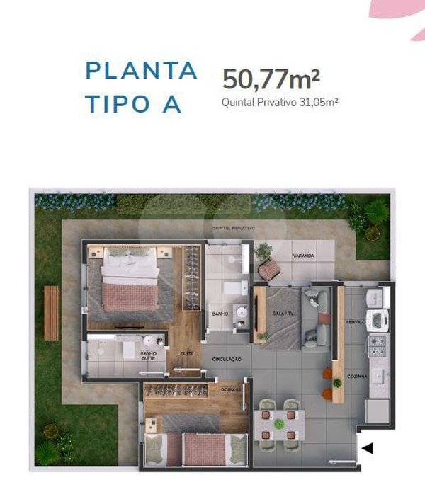Apartamento 50m² 2