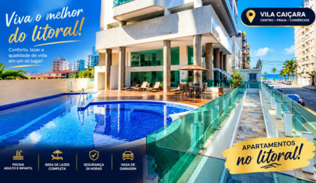 🏖️ BELO APARTAMENTO NO CORAÇÃO DA VILA CAIÇARA – PERTINHO DA PRAIA!