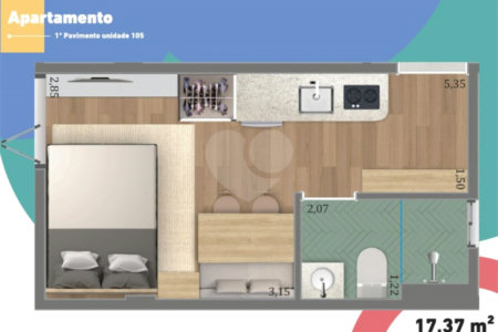 Apartamento à venda com 1 quarto em Pinheiros, São Paulo, SP