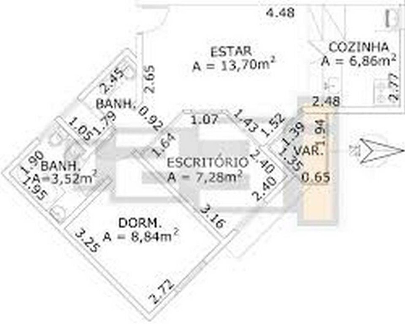 Apartamento à venda com 2 quartos, sendo 1 suíte, em Jardim Paulista, São Paulo, SP