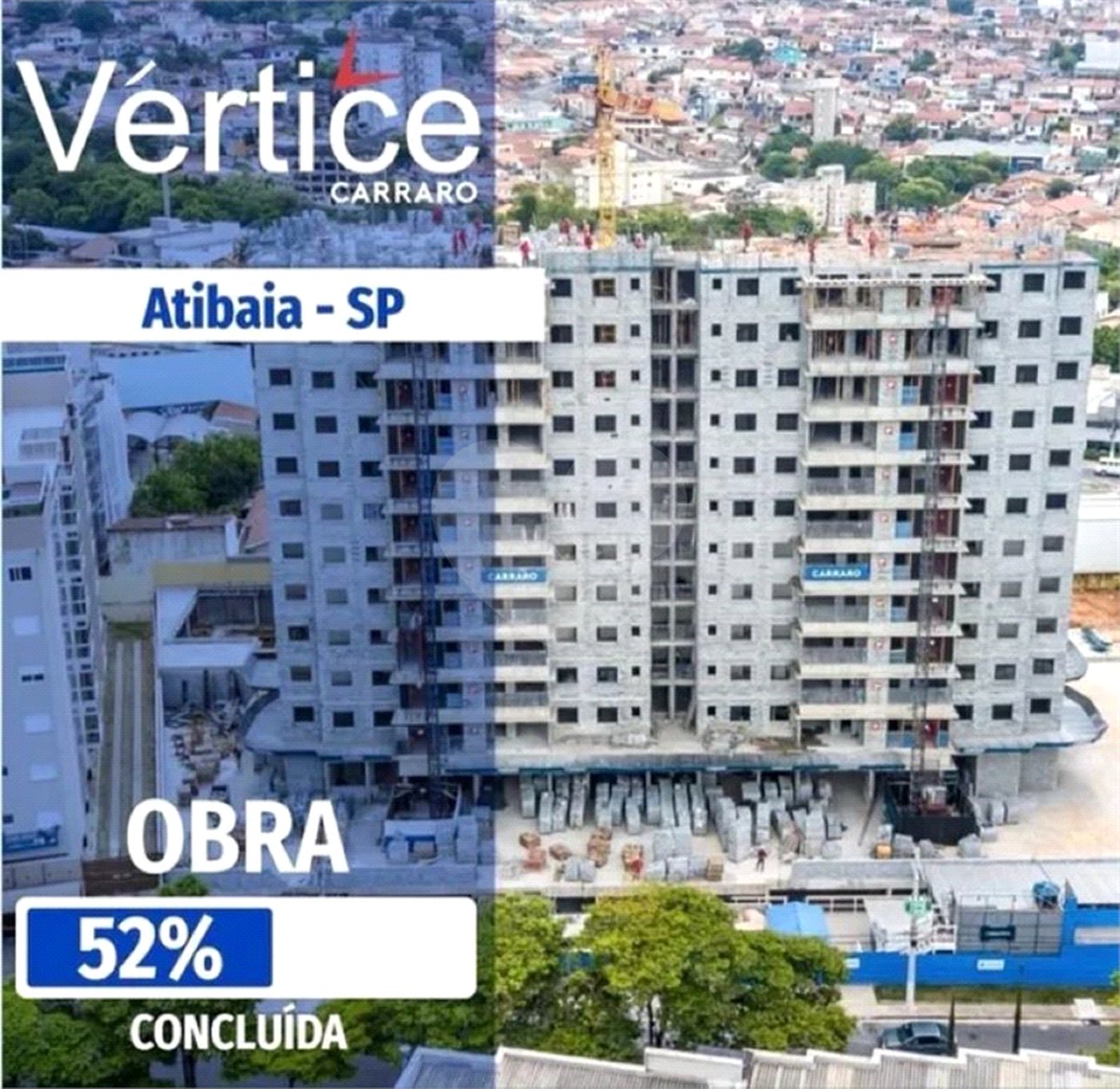 Apartamento com 68 m² de área privativa no Edifício Carraro Vértice
