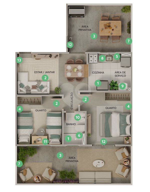 Apartamento 63m² 3
