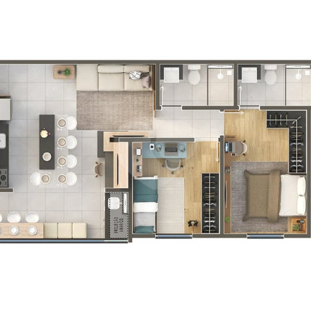 Apartamento à venda com 2 quartos, sendo 1 suíte, em Jardim América, Sorocaba, SP