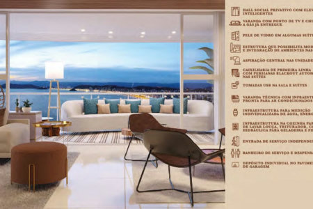 Vende-se lançamento alto padrão/Ponta da Praia com 4 dorm /suíte/wc social e de serviço/4 vagas